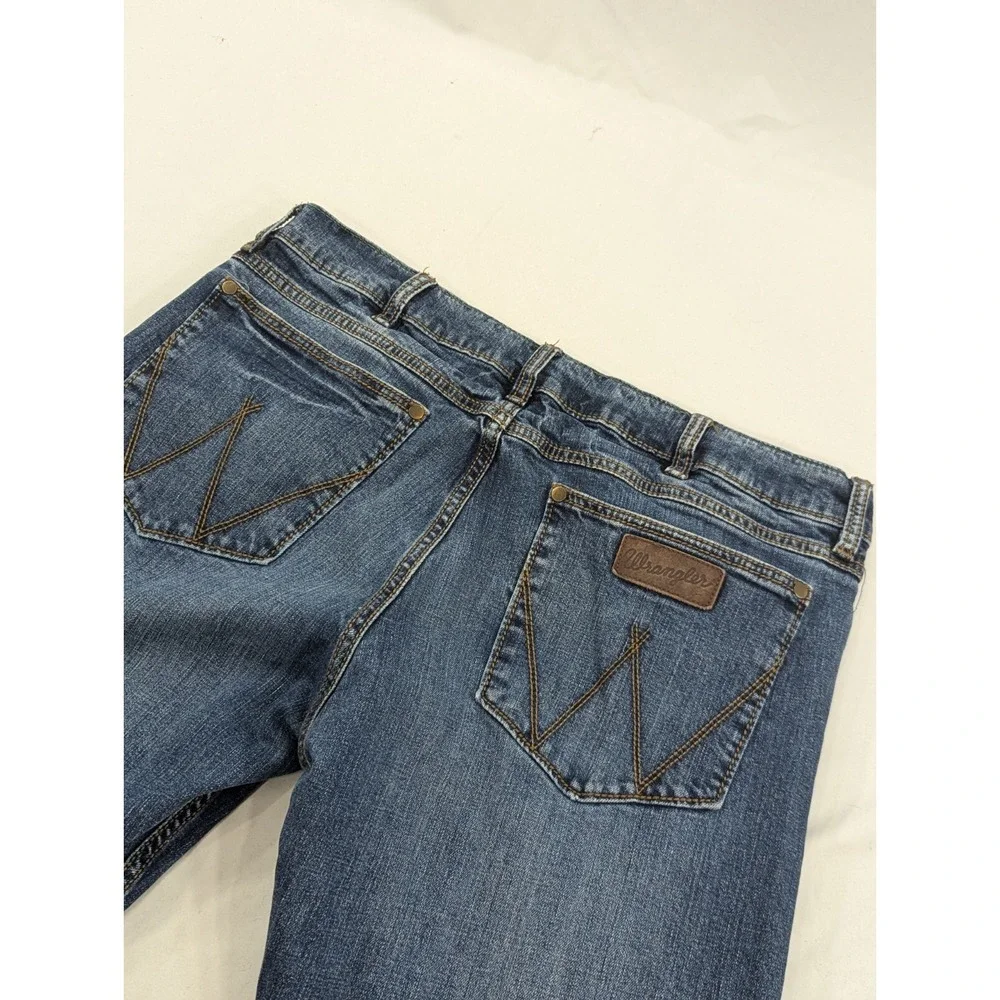 Wrangler Retro Slim Boot Cut 36x32 (35x34 Tag) Dark Wash‎  Jeans Western Rodeo